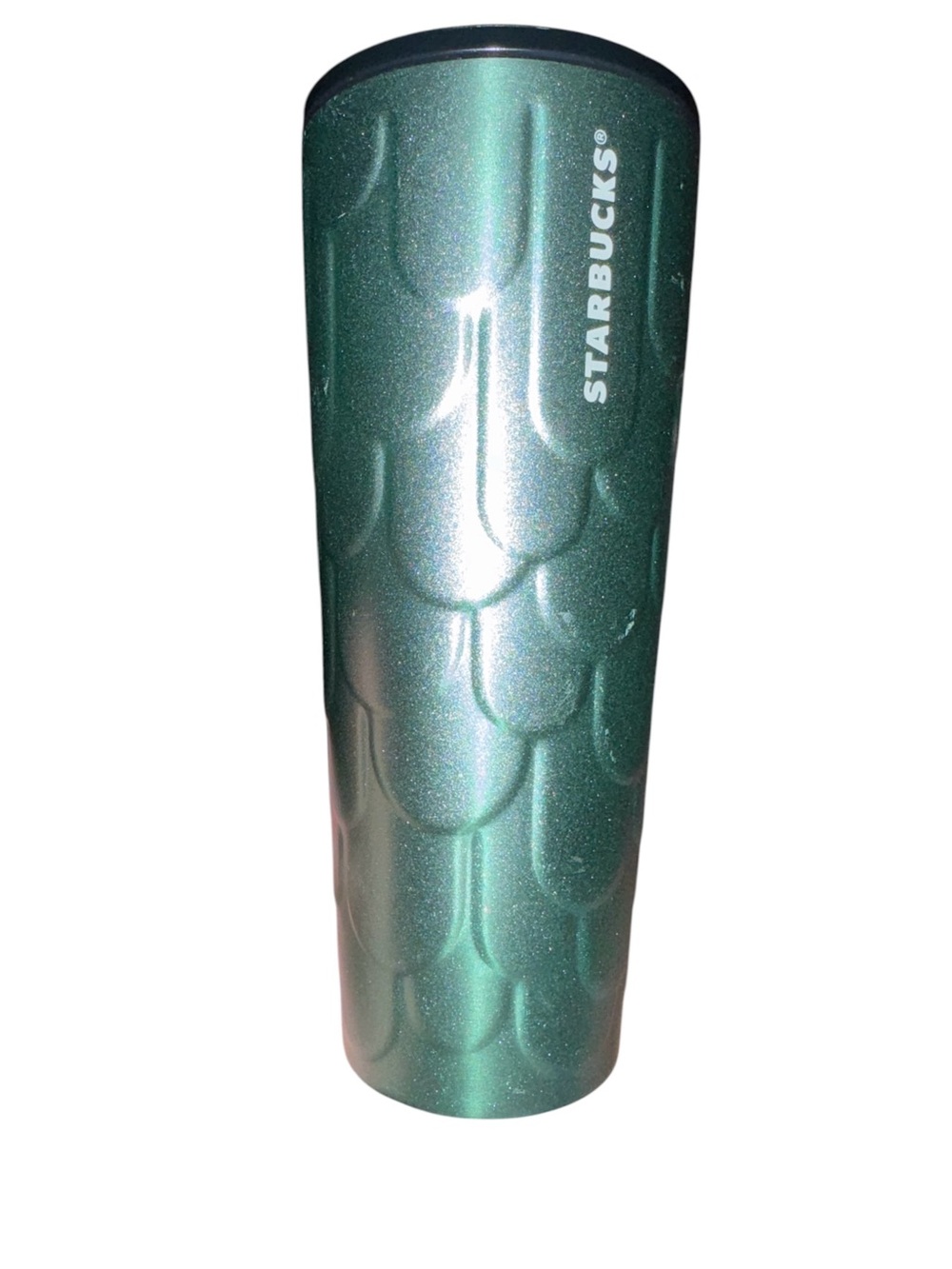 Starbucks 2022 Mermaid Scales Iridescent Green Venti Cold Cup Tumbler 24oz